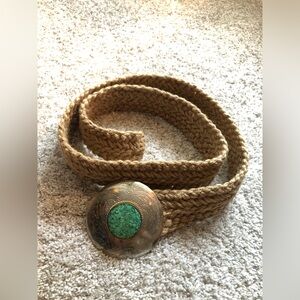 Z&L 100% Wool outershell woven Belt w. vintage Silver tone Buckle 45” adjustable